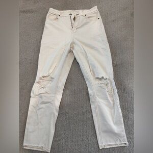 American Eagle Outfitters Cream Stretch Jeans
